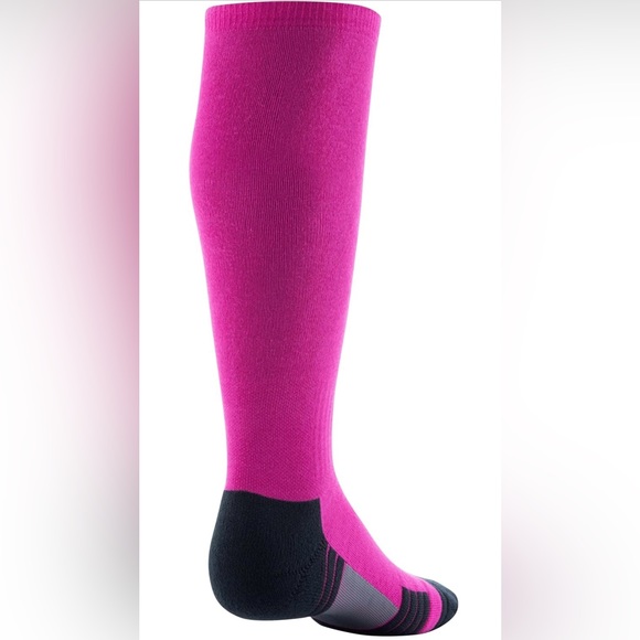 Under Armour UA TEAM athletic cushioned Over-the-calf (OTC) knee high pink sock - Picture 3 of 4